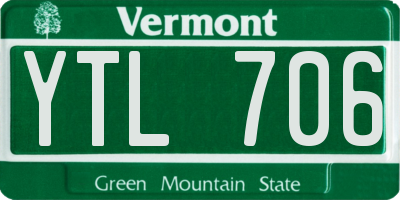 VT license plate YTL706