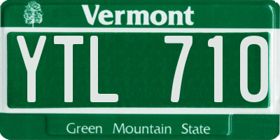 VT license plate YTL710