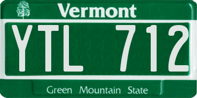 VT license plate YTL712
