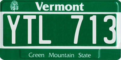 VT license plate YTL713
