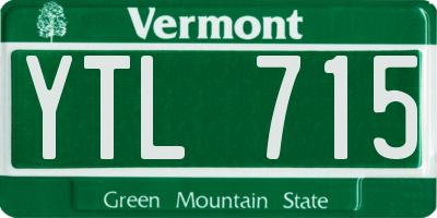 VT license plate YTL715