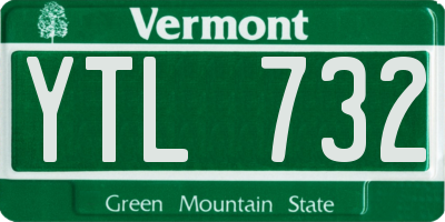 VT license plate YTL732