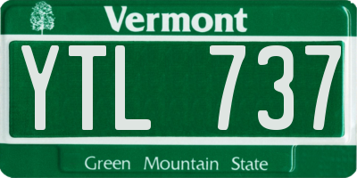 VT license plate YTL737