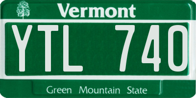 VT license plate YTL740