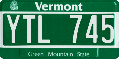 VT license plate YTL745