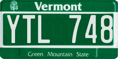 VT license plate YTL748
