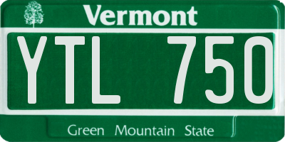 VT license plate YTL750