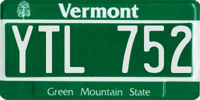 VT license plate YTL752