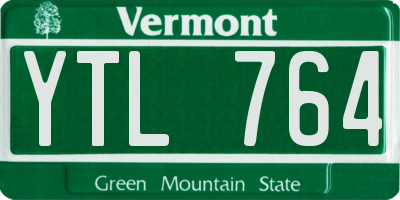 VT license plate YTL764