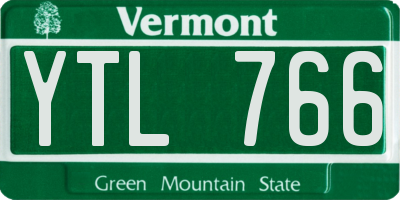 VT license plate YTL766