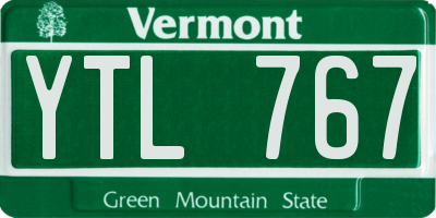 VT license plate YTL767