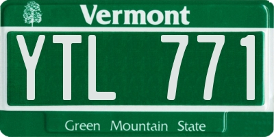 VT license plate YTL771