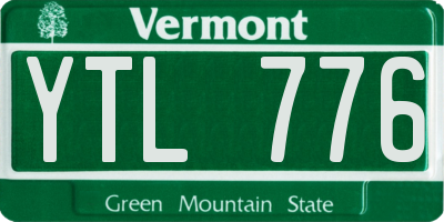 VT license plate YTL776