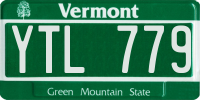VT license plate YTL779