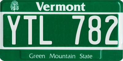 VT license plate YTL782
