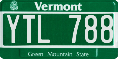 VT license plate YTL788