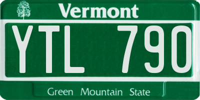 VT license plate YTL790