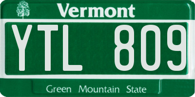 VT license plate YTL809
