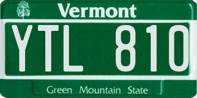 VT license plate YTL810