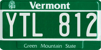 VT license plate YTL812