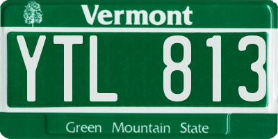 VT license plate YTL813