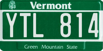 VT license plate YTL814