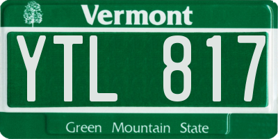 VT license plate YTL817