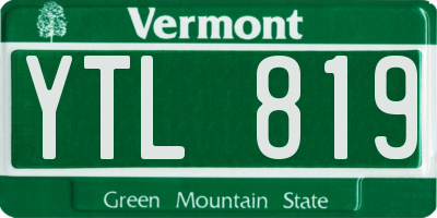 VT license plate YTL819