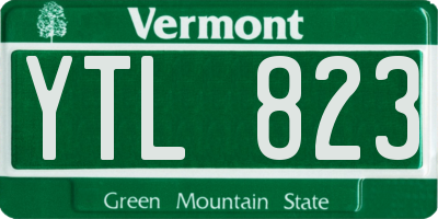 VT license plate YTL823