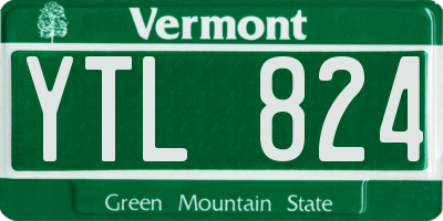 VT license plate YTL824