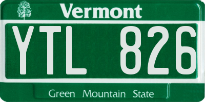 VT license plate YTL826