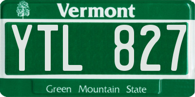 VT license plate YTL827