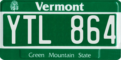 VT license plate YTL864