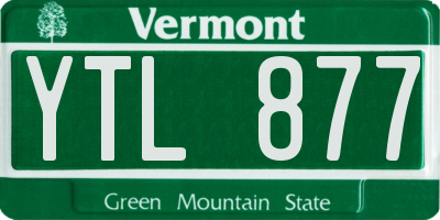 VT license plate YTL877