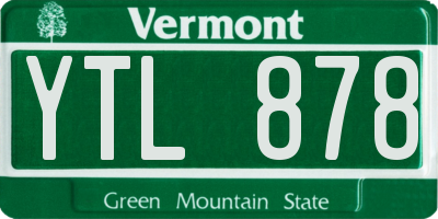 VT license plate YTL878