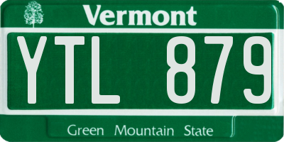 VT license plate YTL879