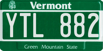 VT license plate YTL882