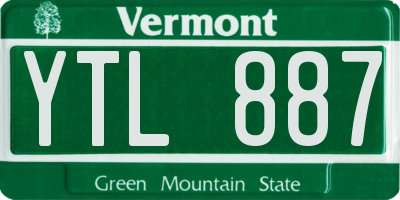 VT license plate YTL887