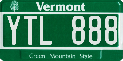 VT license plate YTL888