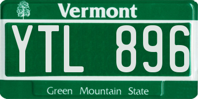 VT license plate YTL896