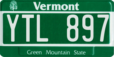 VT license plate YTL897