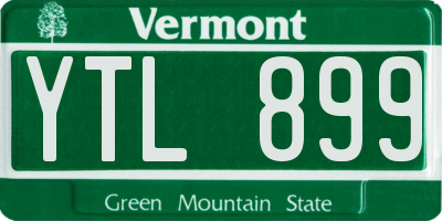 VT license plate YTL899