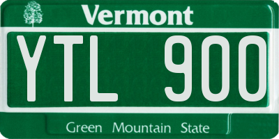 VT license plate YTL900