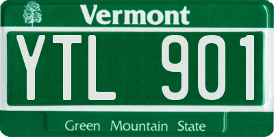 VT license plate YTL901