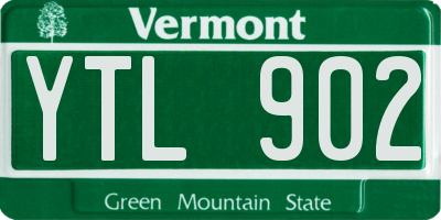 VT license plate YTL902