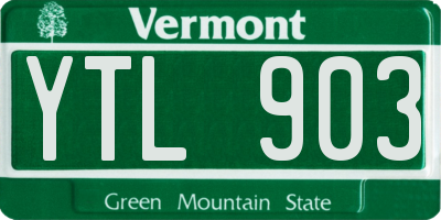VT license plate YTL903
