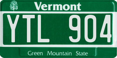 VT license plate YTL904