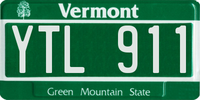 VT license plate YTL911