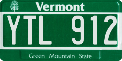 VT license plate YTL912