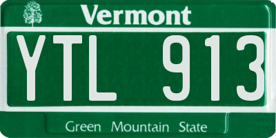 VT license plate YTL913